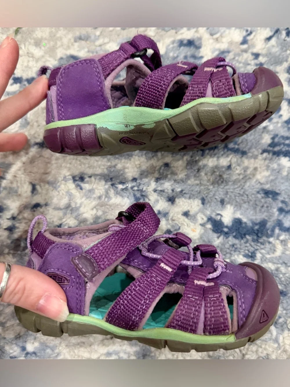 Keen Purple Kids Sandals with Aqua Accents